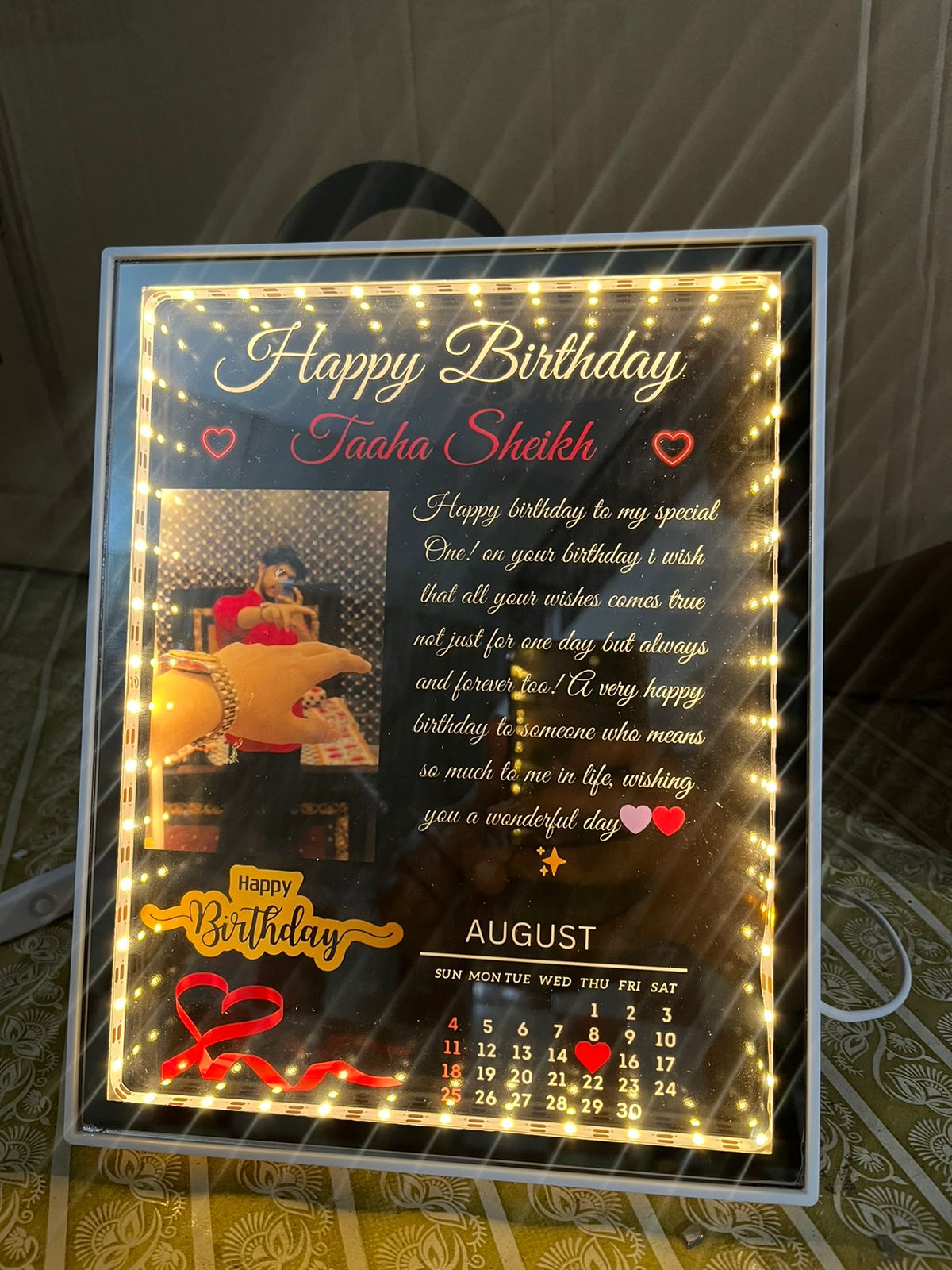 Customize Birthday Led frame