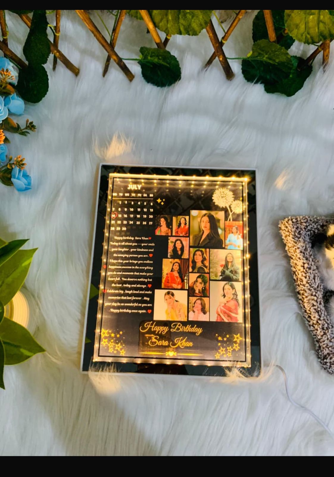 customize Birthday Led Photo Frame 3d