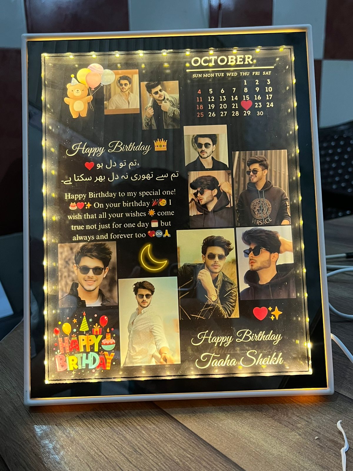 Customize Led light Mirror Photo frame