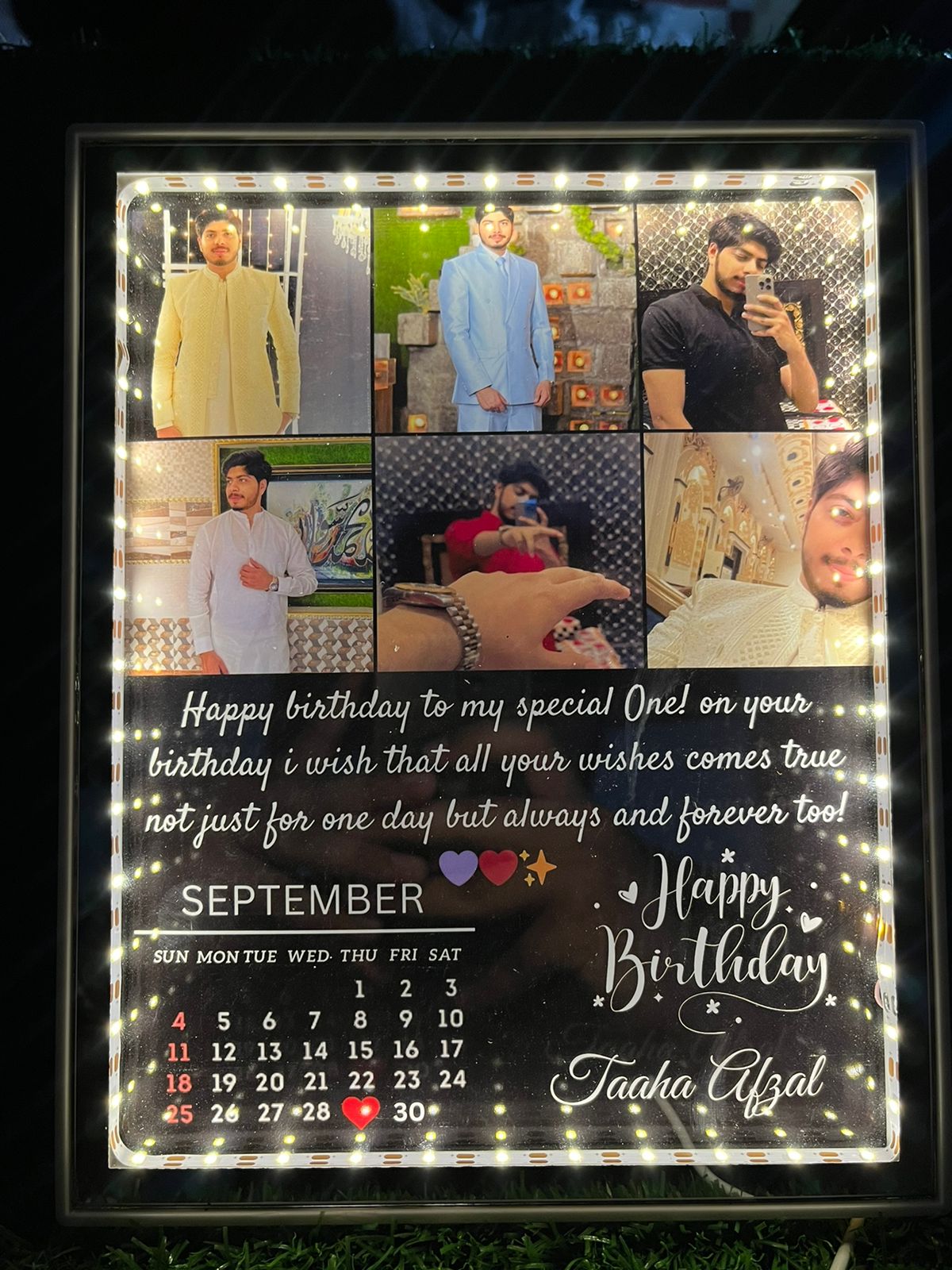 6 pics Customzie Birthday Led Photo frames