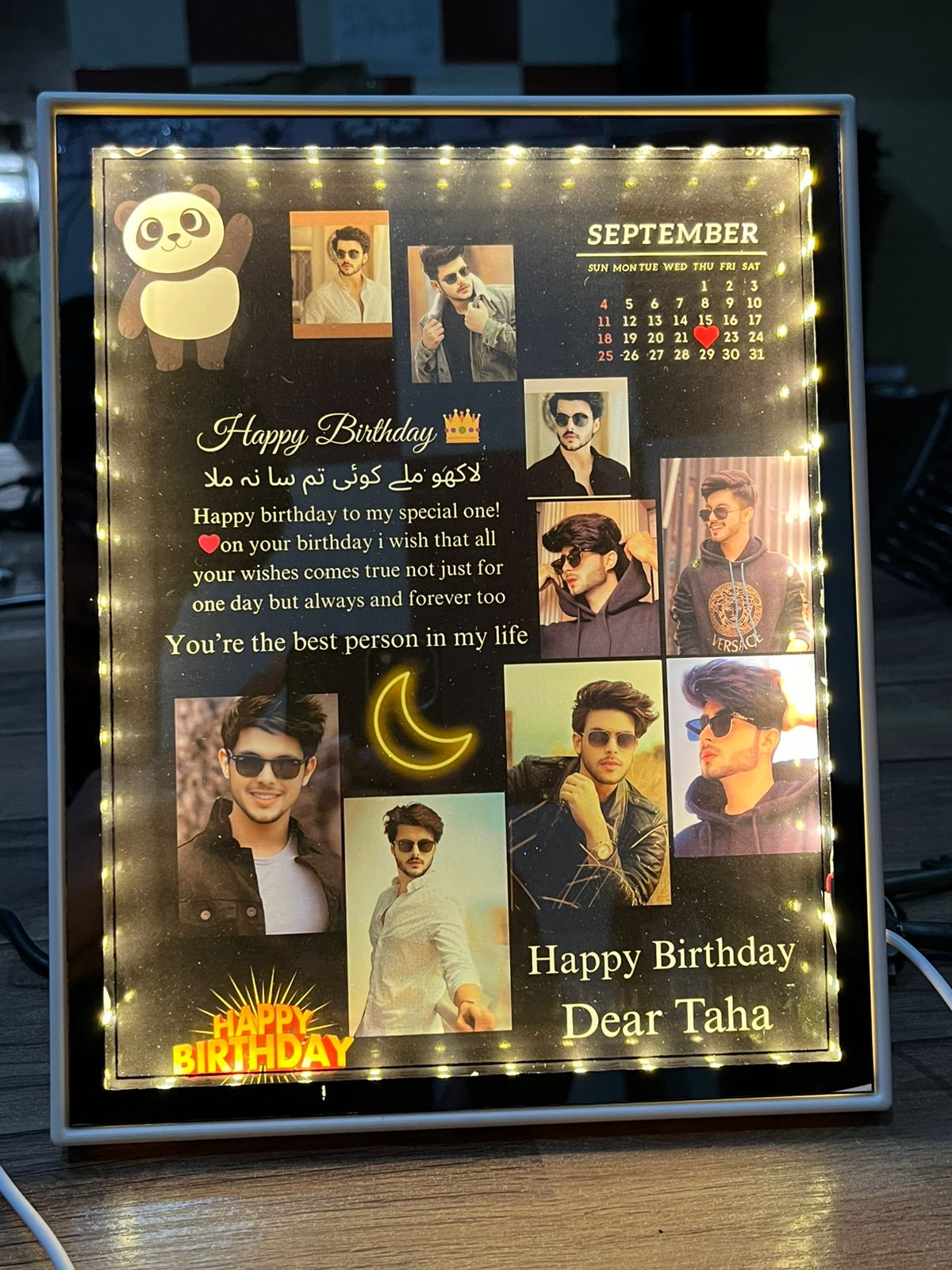 customize birthday led frame