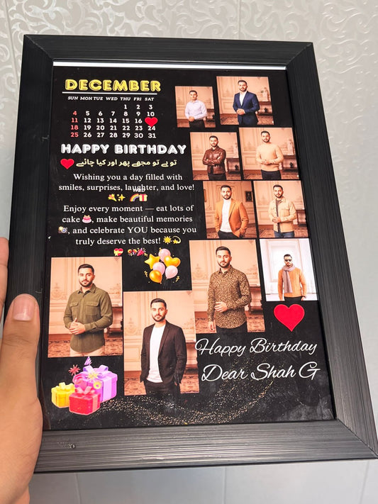 Customize Birthday Wooden Frame