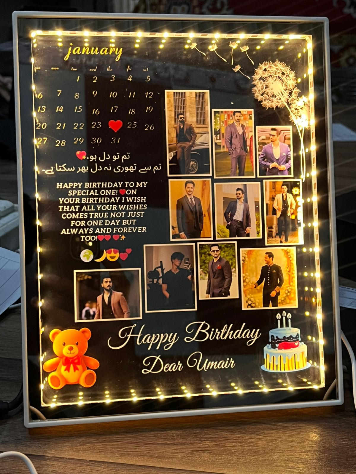 Birthday Special led light frame
