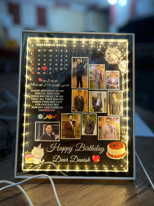 customize Birthday Led Photo Frame 3d